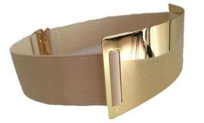 Belts beige / M 63cm to 80cm Hot Designer Belts for Woman Gold Silver Brand Belt Classy Elastic ceinture femme 5 color belt ladies Apparel Accessory