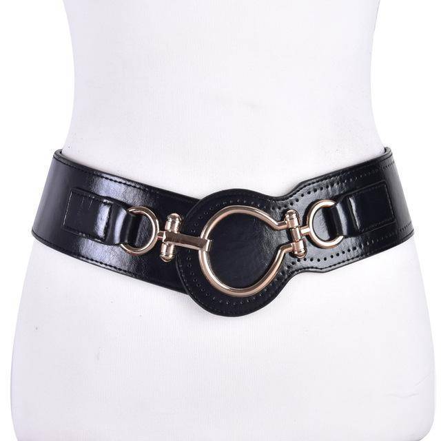 Belts Black Fashion belt woman leather wide elastic belts for women dress