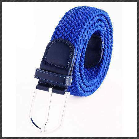 Belts blue High quality stretch women canvas belts for men elastic belt pin buckle Universal trouser pockets 20 colors