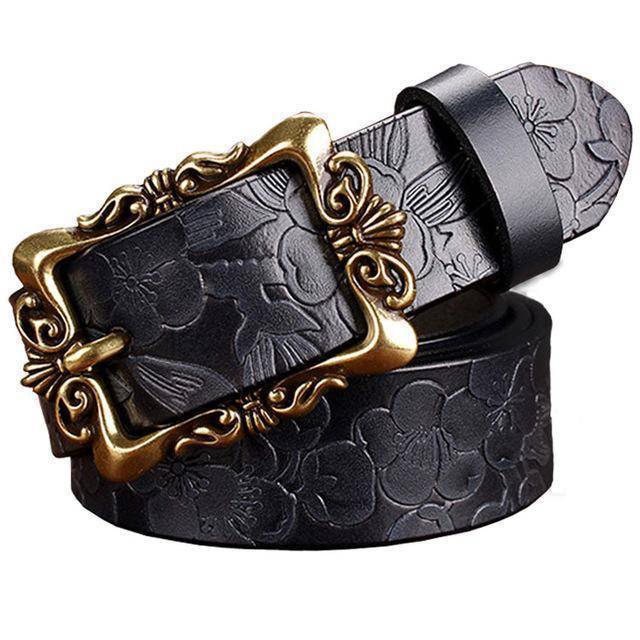 Fashion Wide Genuine leather belt woman vintage