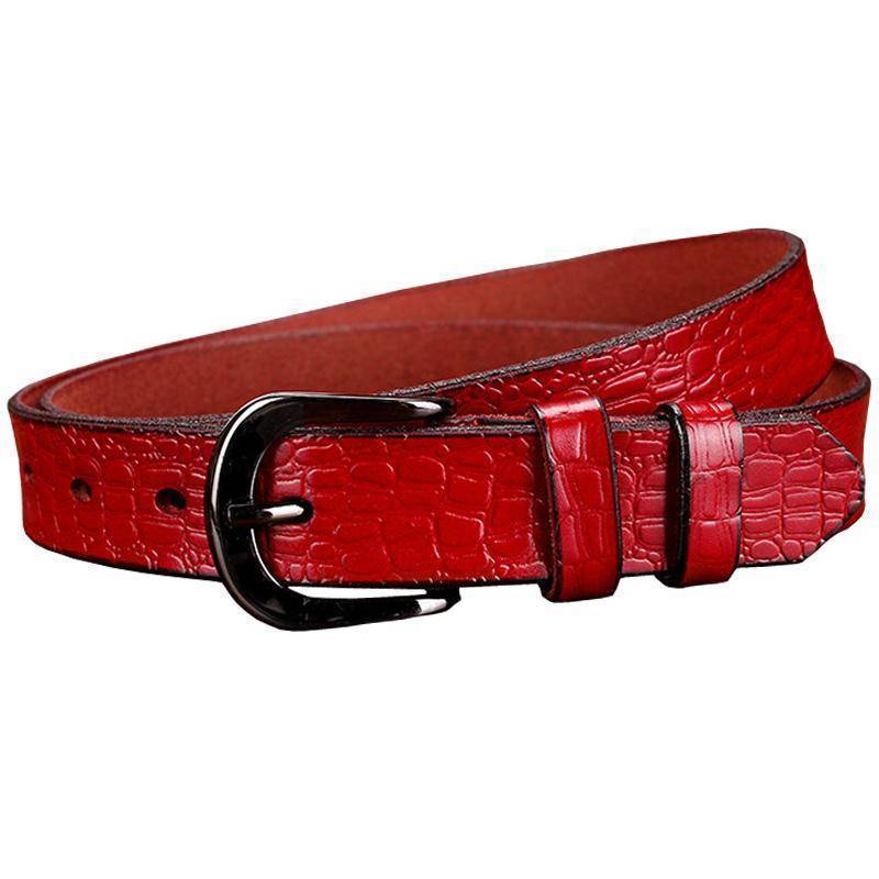 Red Leather Designer Belts, Designer Womens Belts Red