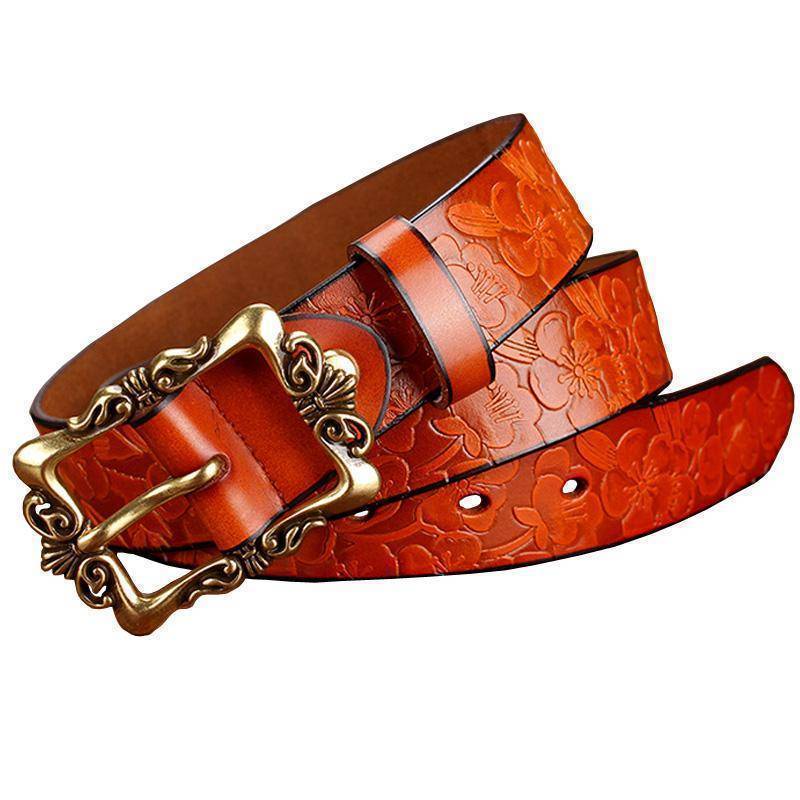 FASHIONGEN - Women genuine Italian leather belt LUNA, Made in