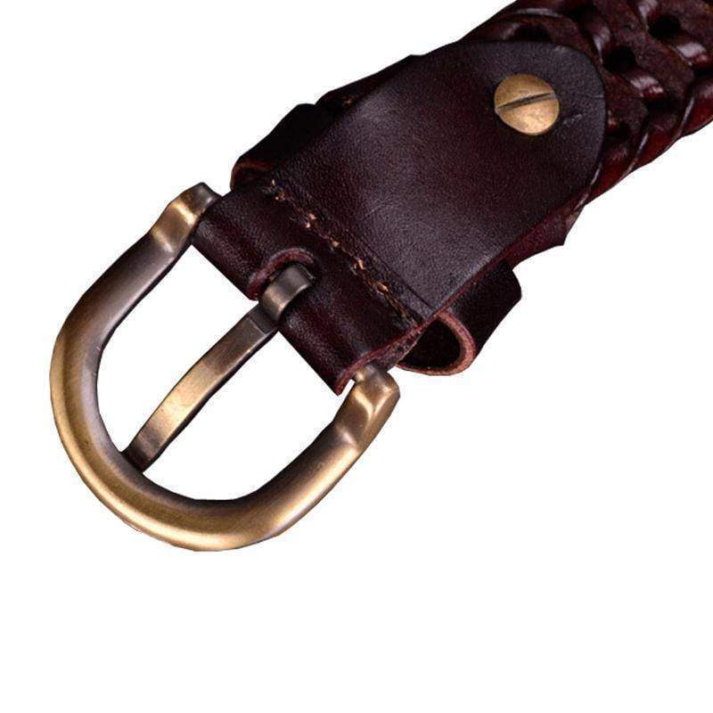 Belts Genuine Cow leather Woman Braided belts width 2.5cm