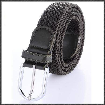 Belts gun metal black High quality stretch women canvas belts for men elastic belt pin buckle Universal trouser pockets 20 colors