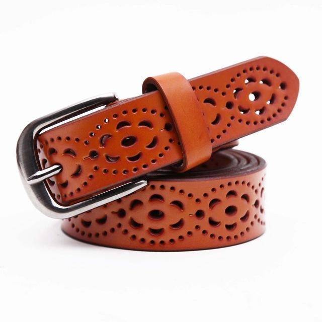 www. - New Women Fashion Wide Genuine Leather Belt Woman Without  Drilling Luxury Jeans