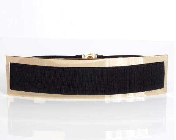Belts two tone / M 63cm to 80cm Hot Designer Belts for Woman Gold Silver Brand Belt Classy Elastic ceinture femme 5 color belt ladies Apparel Accessory
