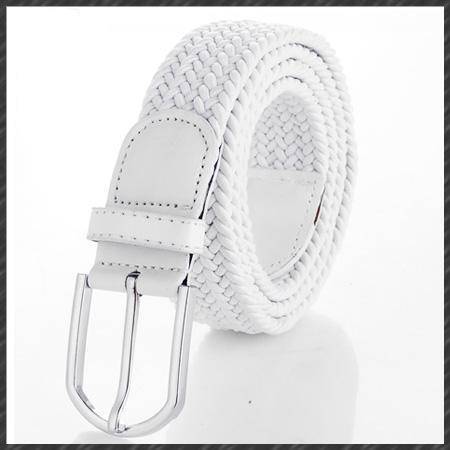 Belts white High quality stretch women canvas belts for men elastic belt pin buckle Universal trouser pockets 20 colors