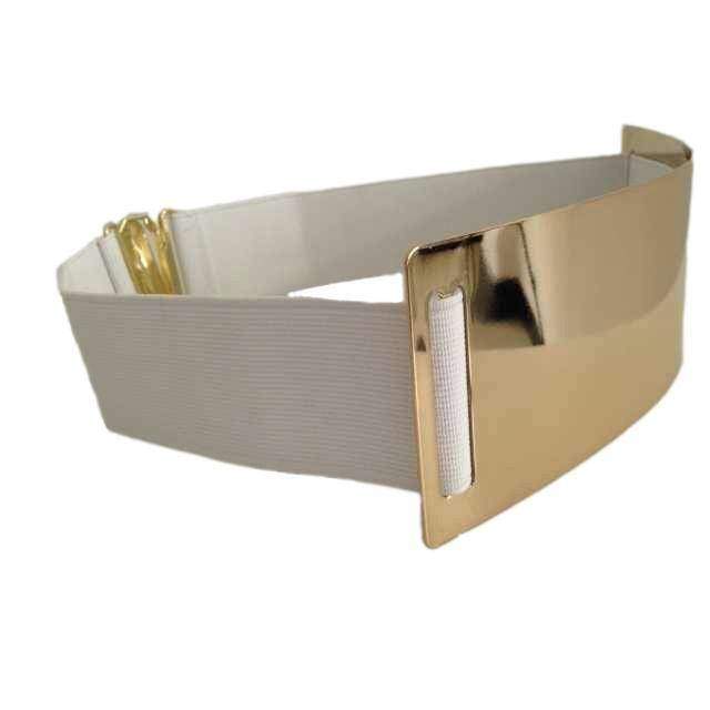 Belts white / M 63cm to 80cm Hot Designer Belts for Woman Gold Silver Brand Belt Classy Elastic ceinture femme 5 color belt ladies Apparel Accessory