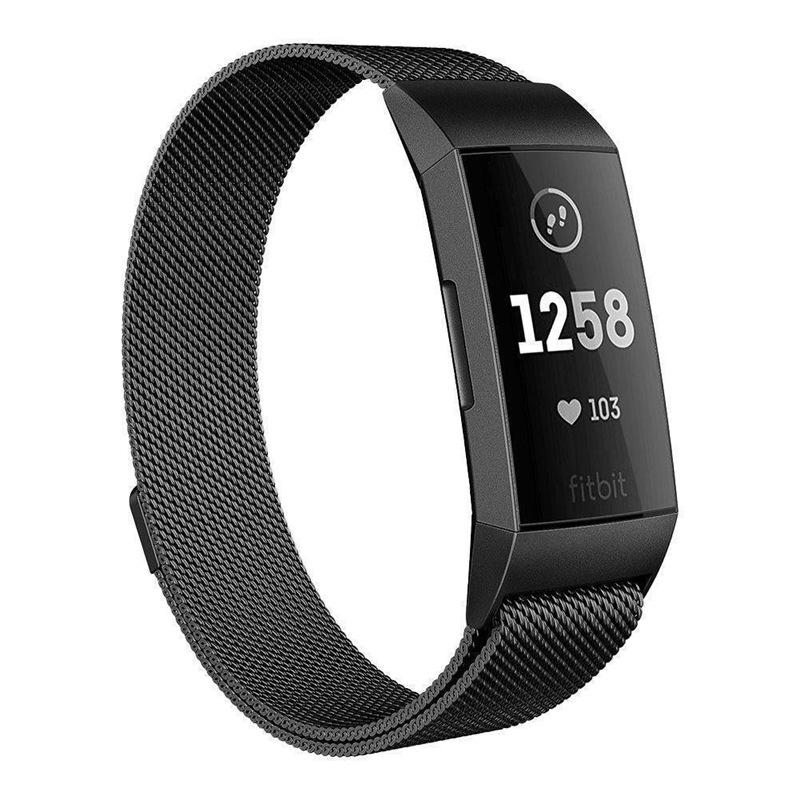 Watchbands black / Charge 3 - S Fitbit charge 3/4 Band Replacement Wristband, Luxury Milanese loop steel Design For Men Women Smartwatch Bracelet Strap |Watchbands| Unisex
