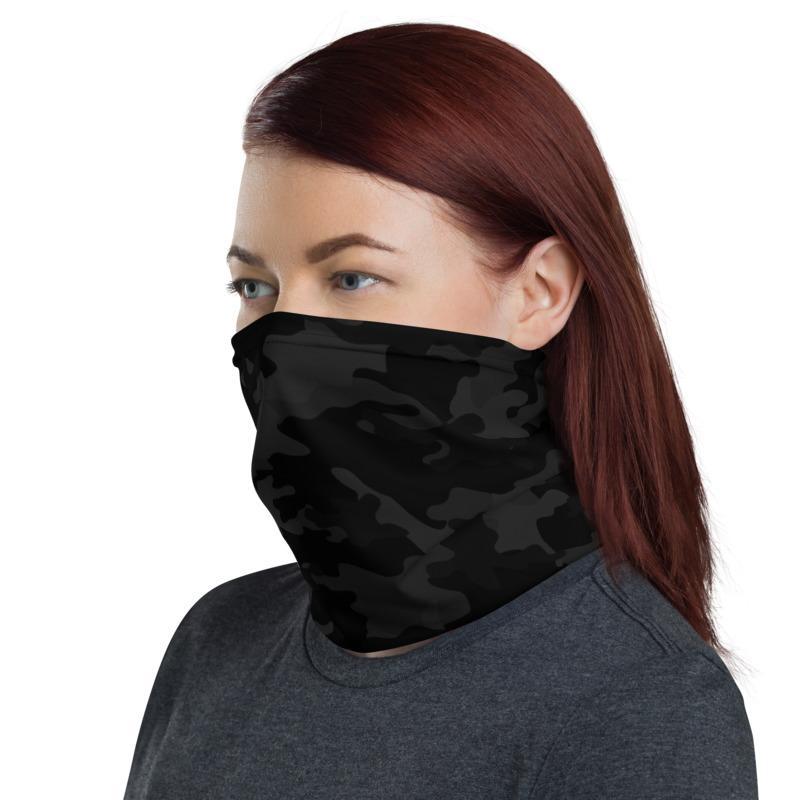 Camouflage cameo cool biker face cover,  Washable Reusable Mask, black print neck gaiter bandana unisex men women scarf - US fast shipping