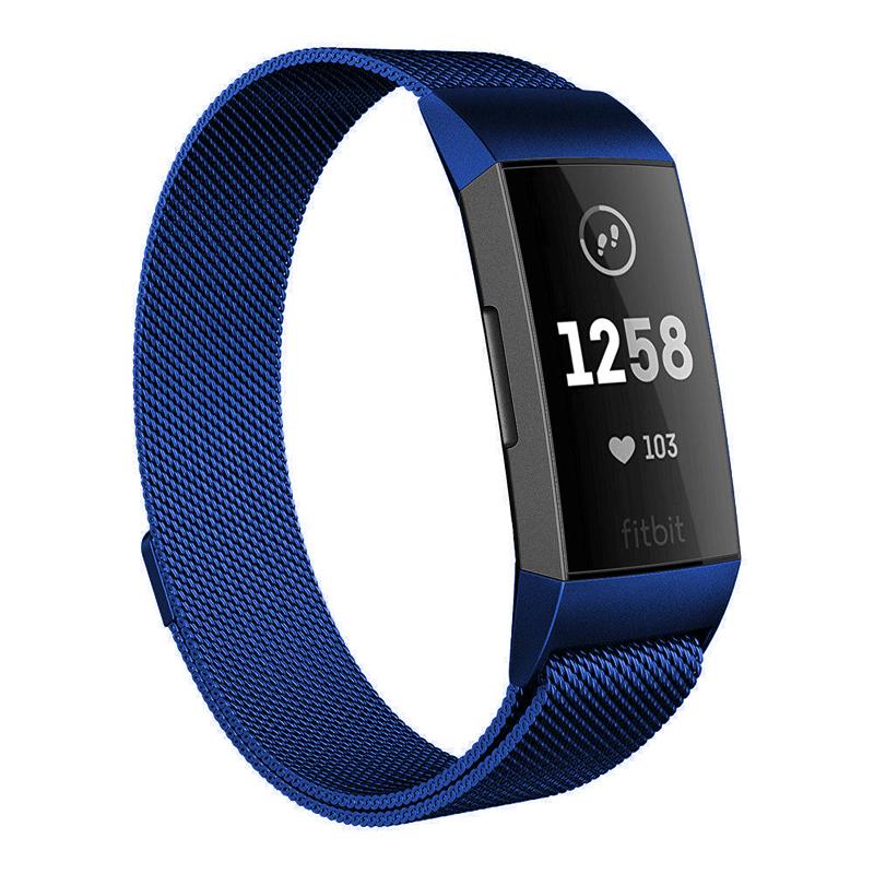 Watchbands blue / Charge 3 - L Fitbit charge 3/4 Band Replacement Wristband, Luxury Milanese loop steel Design For Men Women Smartwatch Bracelet Strap |Watchbands| Unisex