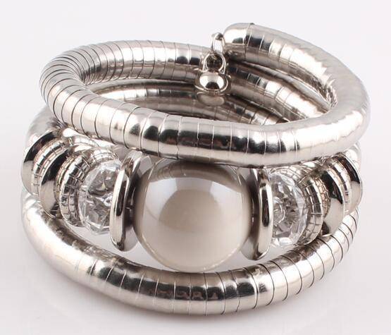 bracelet A Natural Stone Beads Charms Snake Bracelet  Pearl Adjustable Bangle