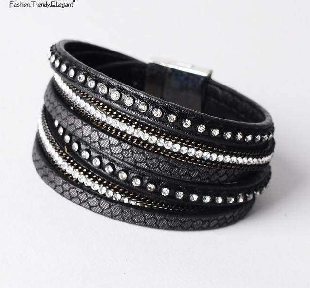 Bracelet black Bohemian Ethnic Wrap bracelet