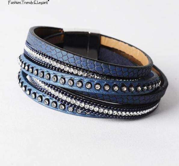 Bracelet blue Bohemian Ethnic Wrap bracelet