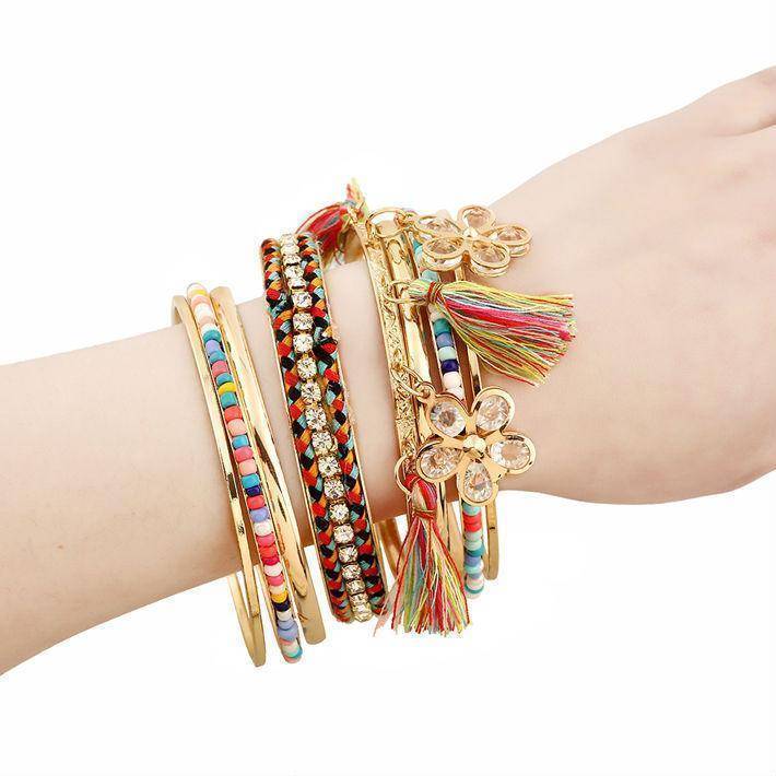 bracelet Boho charms tribal ethnic bangle tassel bracelet & bangles