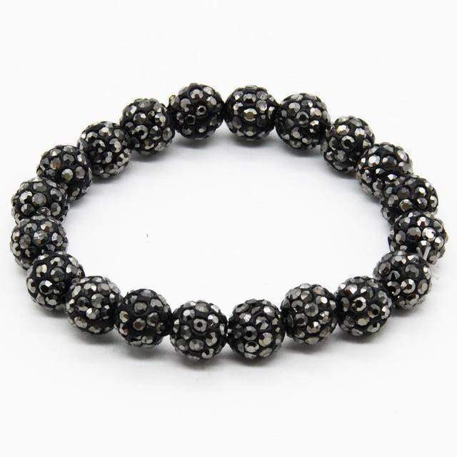 bracelet Dark grey Crystal Shamballa Bracelet