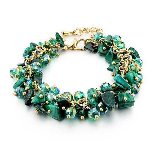bracelet Green Austrian Crystals with stones Bracelet