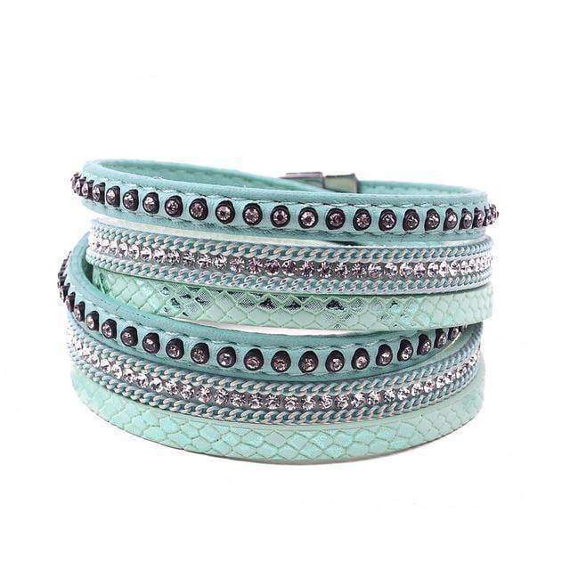 Bracelet green Bohemian Ethnic Wrap bracelet