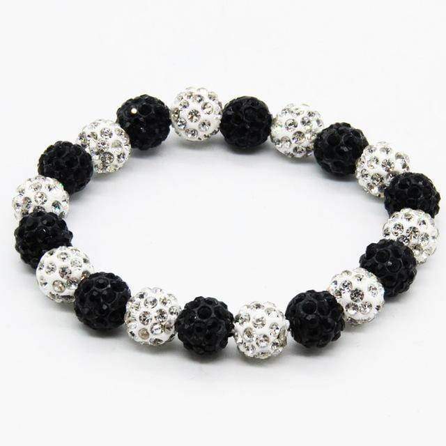 bracelet gun metal black Crystal Shamballa Bracelet