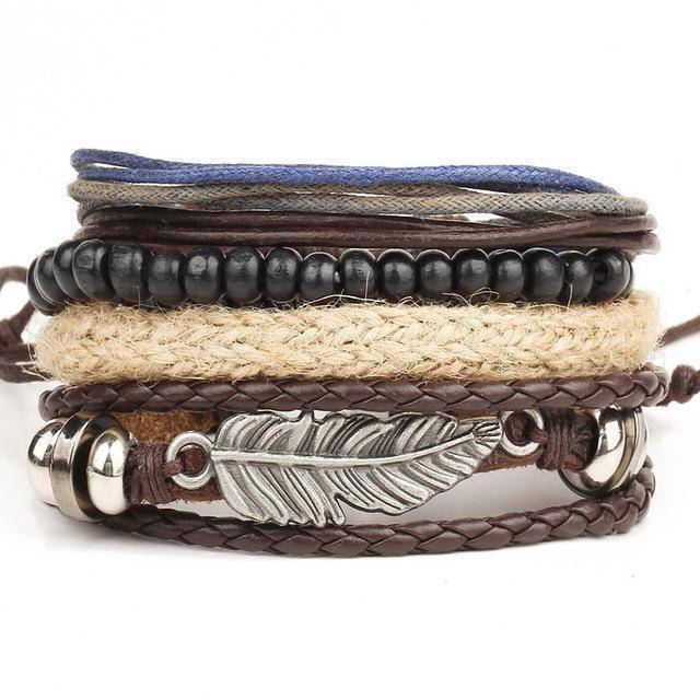 Dropship Multi-layer Braided Leather Rope Bracelet to Sell Online at a  Lower Price