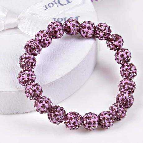 bracelet Lavender Crystal Shamballa Bracelet