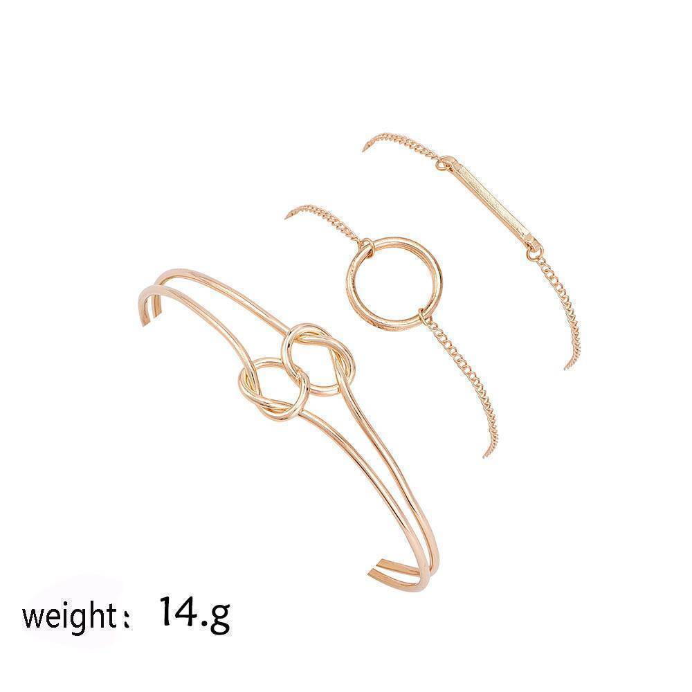 Bracelet Minimalist vintage gold color top Newest Fashion accessories tie bracelet for women girl