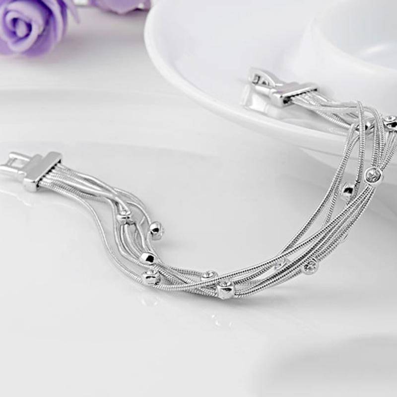 Bracelet Multi-layer Chain Austrian Crystal Bangle Bracelet