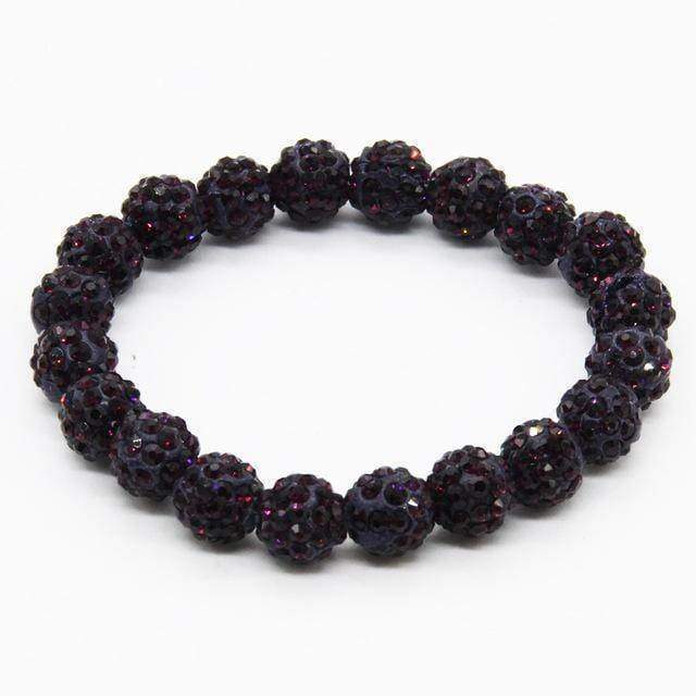 bracelet Purple Crystal Shamballa Bracelet