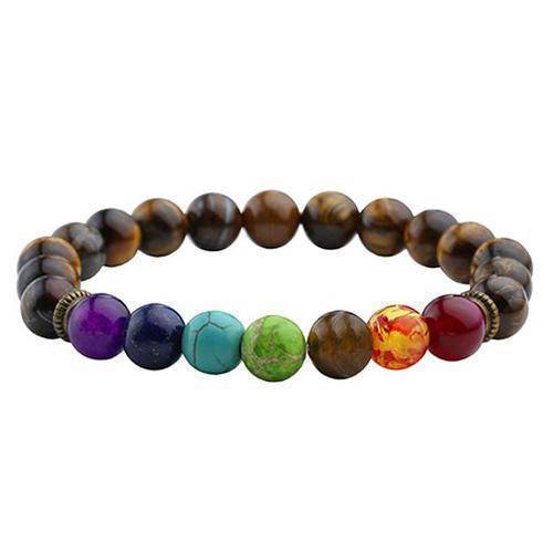 7 Chakra Bracelet Men Black Lava Healing Balance Beads Reiki Buddha Prayer Natural Stone Yoga Bracelet For Women