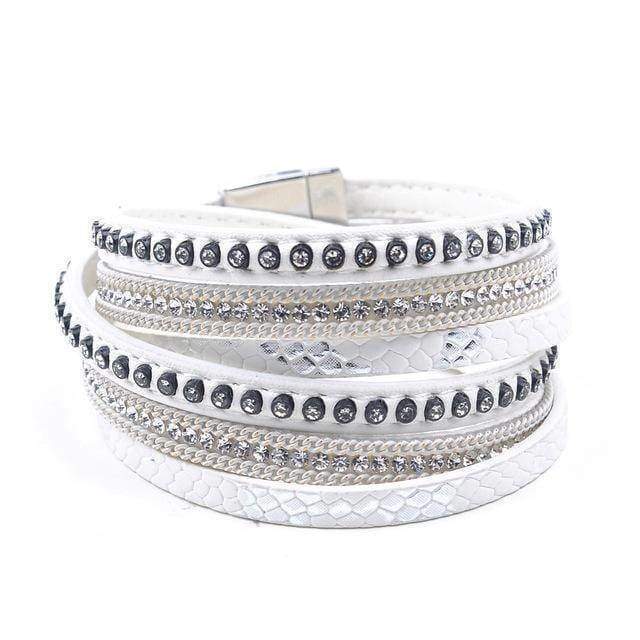 Bracelet white Bohemian Ethnic Wrap bracelet