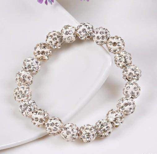 bracelet white Crystal Shamballa Bracelet