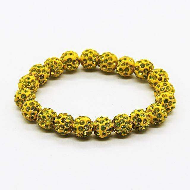 bracelet Yellow Crystal Shamballa Bracelet