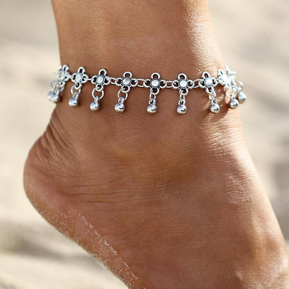 Amazon.com: Delicate Women 925 Sterling Silver Ankle Bracelets For Girls  Cute Bell Chain Beach Anklet Bracelet Boho Adjustable Size Anklet Jewelry  Gift for her (Anklet, Adjustable Size): Clothing, Shoes & Jewelry