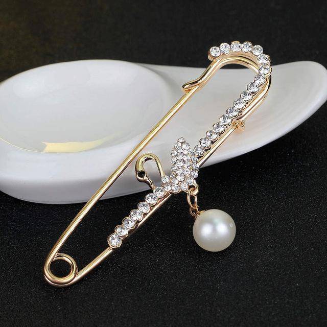 brooches & pins Antique Gold Plated Large Brooch  vintage brooch female fashion broche hijab pins and brooches for women animal  pins broches jewelry fashion