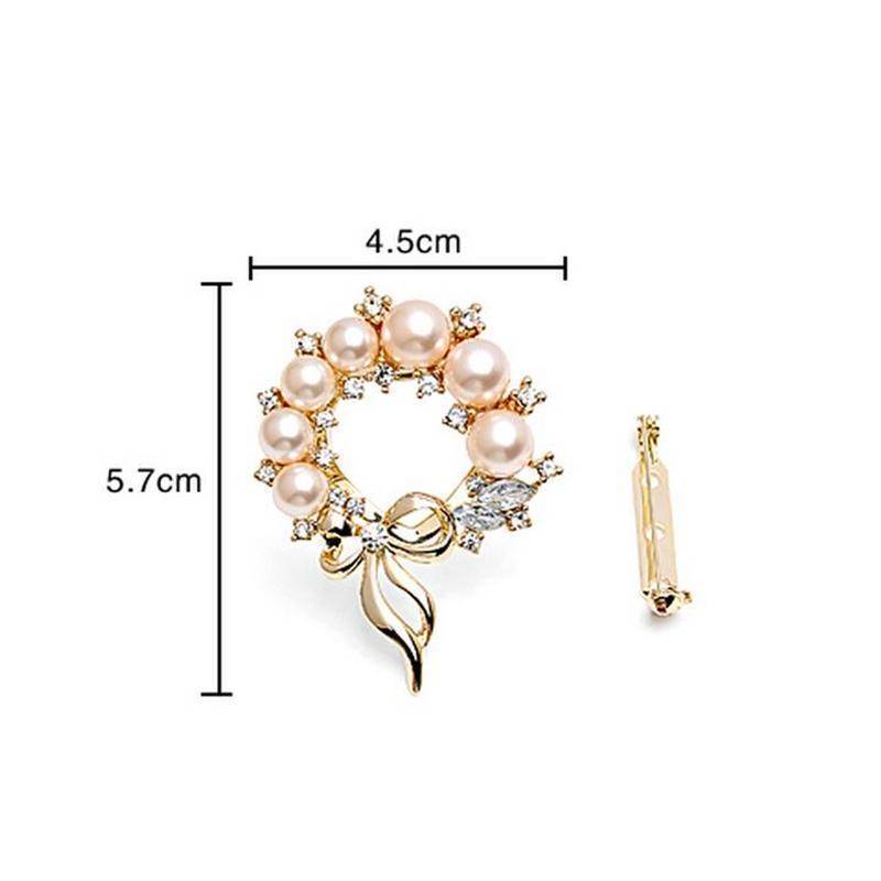 brooches & pins Dual Purpose Pearl Brooch Pin Rhinestone Crystal Pin Scarf Clip