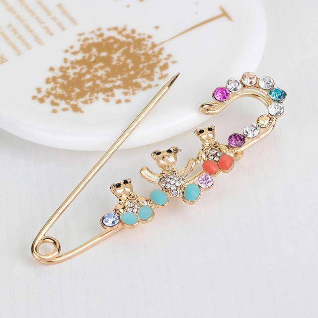brooches & pins Platinum Plated Large Brooch  vintage brooch female fashion broche hijab pins and brooches for women animal  pins broches jewelry fashion