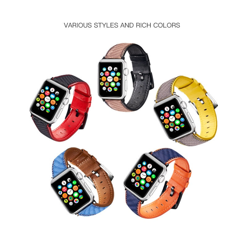 High-Quality Leather Strap Series 7 6 5 Smartwatch Wristband