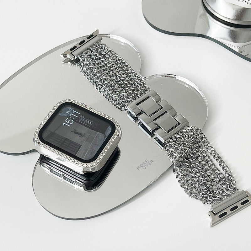 Jubilee Metal Strap in Silver and Black (Apple Watch) 38/40/41mm