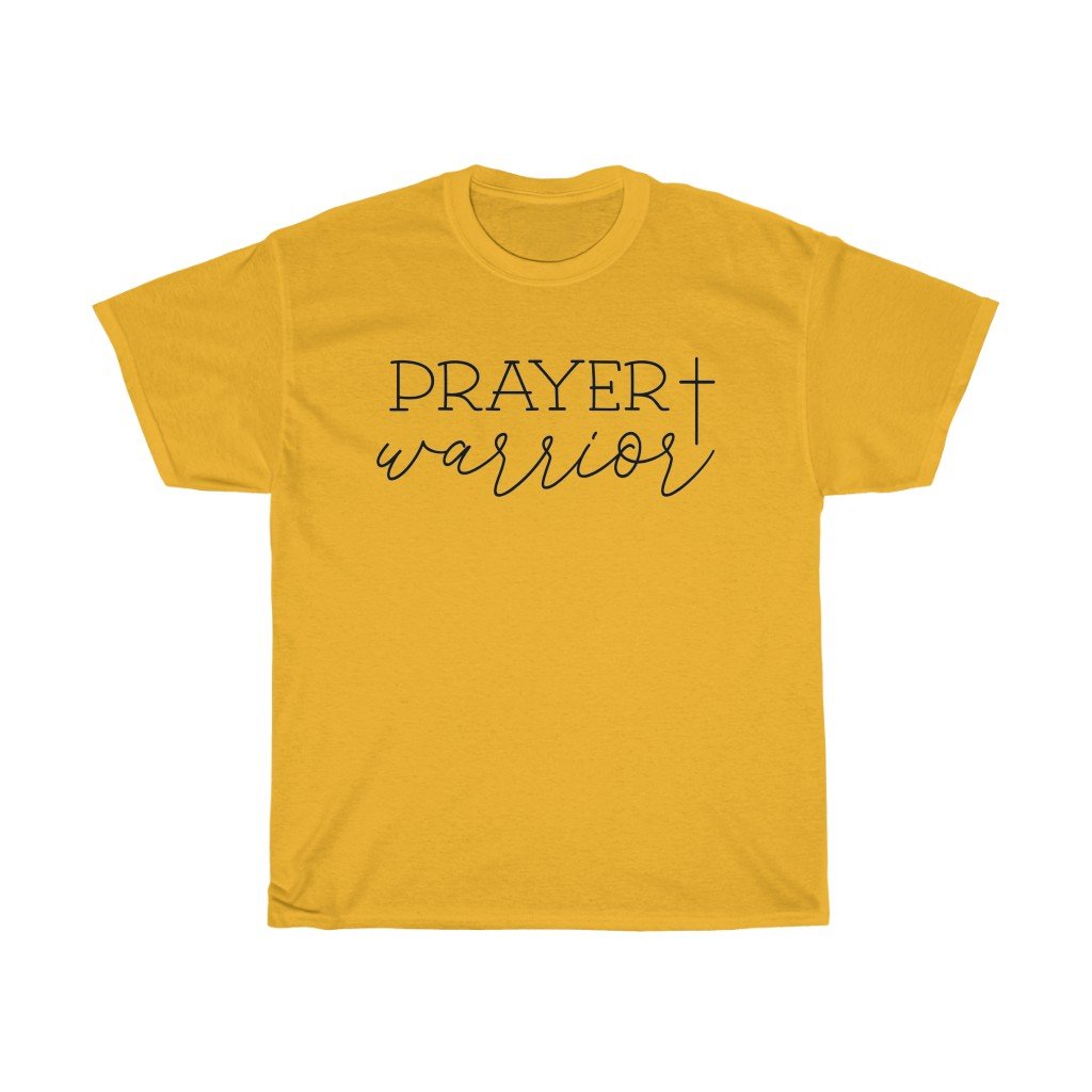 T-Shirt Gold / S Prayer Warrior Shirt - Christian T shirt Fundraiser tee, unisex t-shirt. gift for men and women