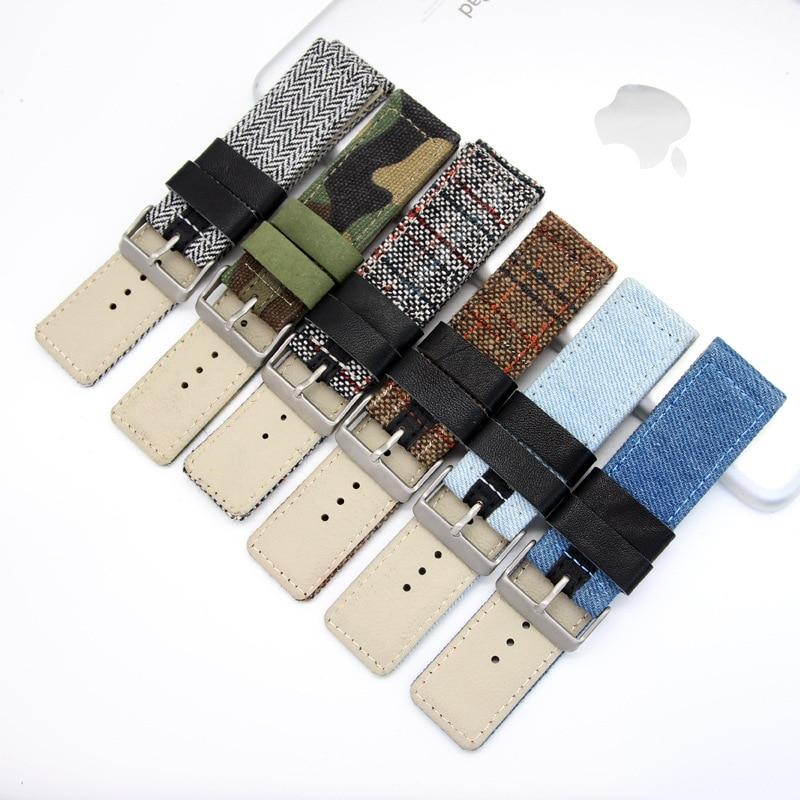 Watchbands canvas nylon strap For apple watch band 44mm 40mm for iwatch band 42mm 38mm bracelet for apple watch series 5 4 3 2 1 44 mm|Watchbands|