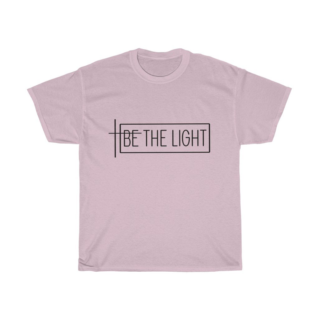 T-Shirt Light Pink / S Be The Light Women's Shirt Vintage Retro Style Tee, Girls Ladies Graphic T-shirt, tops short sleeve ladies cotton sm xxl plus size