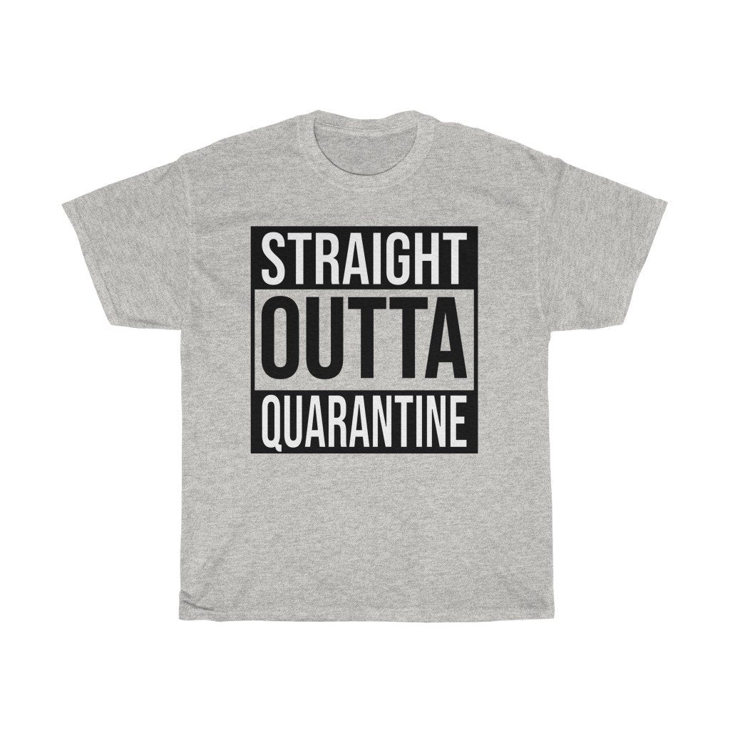 T-Shirt Ash / S Straight Outta Quarantine Isolation shirt, Straight Outta Quarantine hairstylist 2020 bartender 2020 Class Of 2020 Teacher 2020 T-sirt