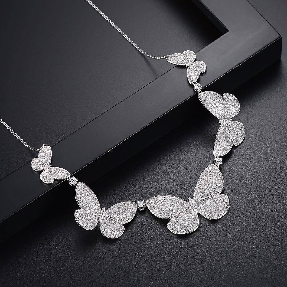 Iced Out Butterfly Diamond Choker Tennis Necklace – AZURA THE LABEL