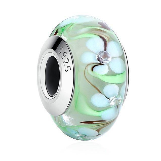 charms & beads CQZ020 Effervescence Murano Glass Beads, 32 Styles 925 Sterling Silver, Fits other charm brands bracelets