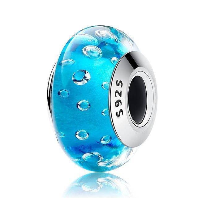 charms & beads CQZ029 Effervescence Murano Glass Beads, 32 Styles 925 Sterling Silver, Fits other charm brands bracelets