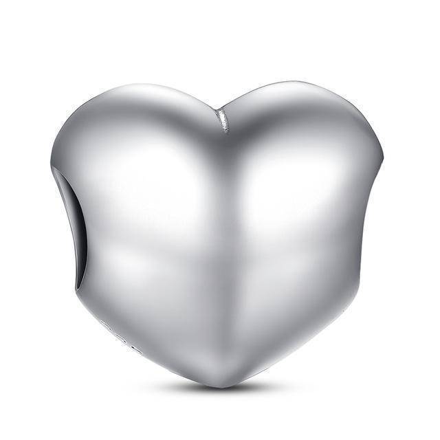 27 Styles of Hearts - 100% Authentic 925 Sterling Silver Charm Beads,  Fits Pan Charm Bracelets