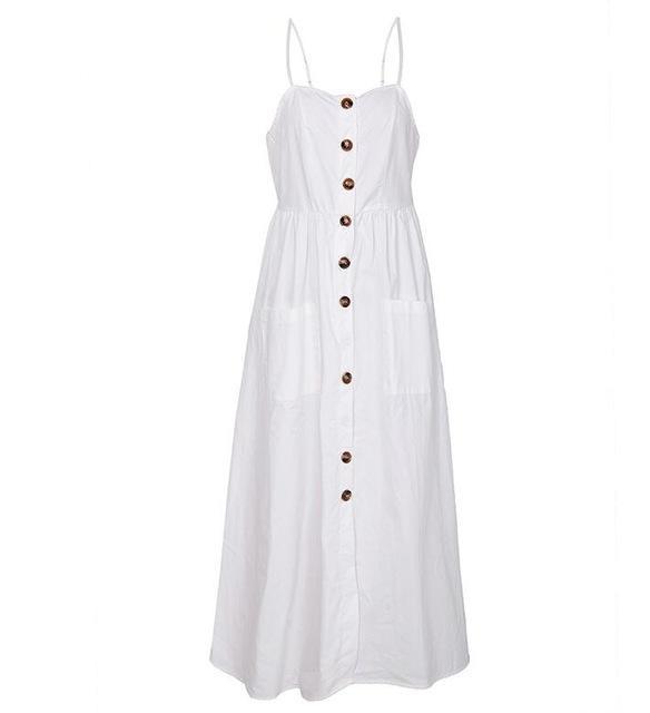 Clothing 04 / S (US 8-10) Summer Floral Bohemian Beach Dress Women Vintage Single-Breasted Bandage Party Dress Sexy White Black Red Striped Plus Size (US 8-18W)