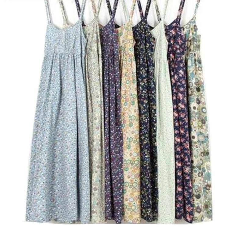 www.Nuroco.com - 100% Cotton Spaghetti Strap Casual Beach Floral Print Dress (US 2-4) www.Nuroco.com - 100% Cotton Spaghetti Strap Casual Beach Floral Print Dress (US 2-4)