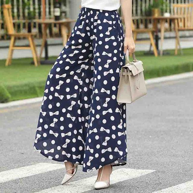 Clothing 11 / XL (US 14-16) Plus Size - Summer runway casual harem flare high waist loose floral Wide leg pants women clothing print Vintage trousers plus size (US 14-20W)