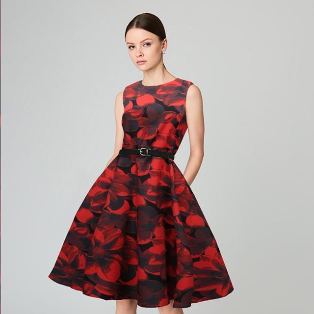 Clothing 17 / S (US 8-10) Plus Size - Vintage Elegant  Sleeveless Dress (US 8-16W)